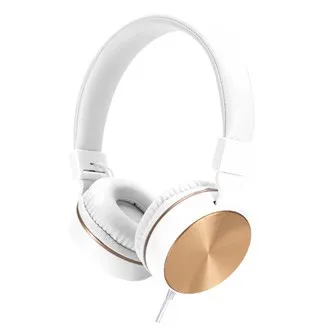 HP DHH-1206 White sluchátka s mikrofonem 8YJ97AA, ovládání hlasitosti, bílo-zlatá, klasická typ 3,5mm jack