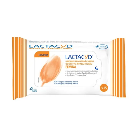 Lactacyd Femina vlhčené obrúsky 15 ks
