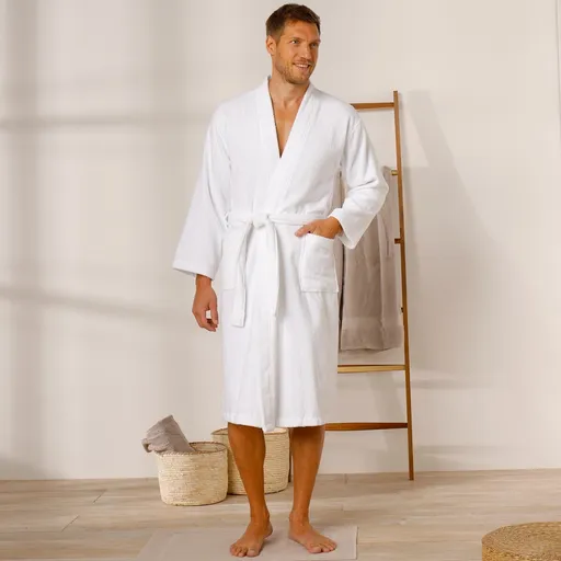 Jednofarebný župan z buklé froté zn. Colombine® s kimono golierom