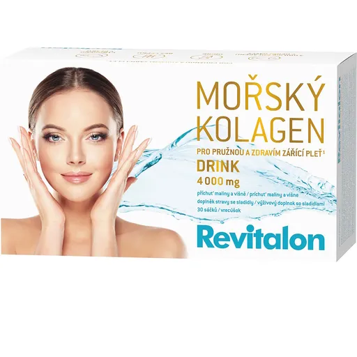 REVITALON Morský kolagén 4000 mg drink príchuť maliny a višne 30 sáčkov