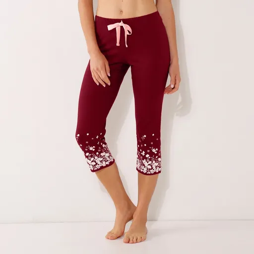 3/4 pyžamové nohavice s potlačou na koncoch nohavíc