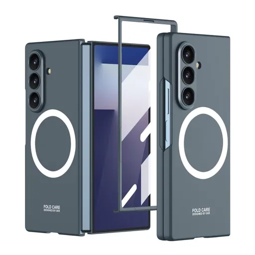 GKK MAGSAFE Ochranný kryt so zabudovaným sklom Samsung Galaxy Z Fold7 5G GREEN