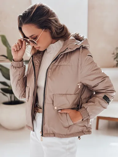 Dámska prechodná bunda ARON camel Dstreet TY4398