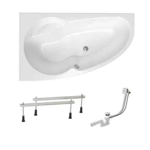 Asymetrická vaňa Laguna Luiza 160x95 cm akrylát ľavá SIKOLU1600LAPN