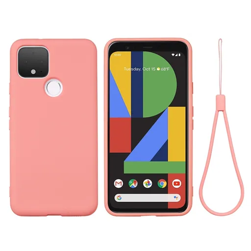 RUBBER Ochranný kryt pre Google Pixel 4a 5G ružový