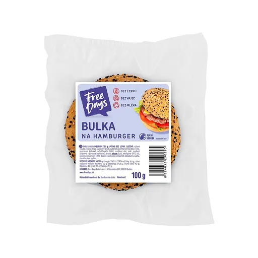 FREE DAYS Bezlepková hamburgerová žemľa sezam 1 kus