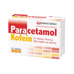 Paracetamol Kofein 500 mg/65 mg na bolesť a horúčku 30 tabliet