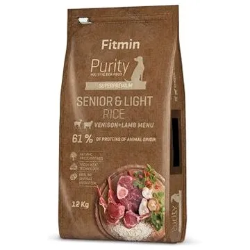 Fitmin Purity Dog Rice Senior & Light Venison & Lamb  12 kg (8595237016013)