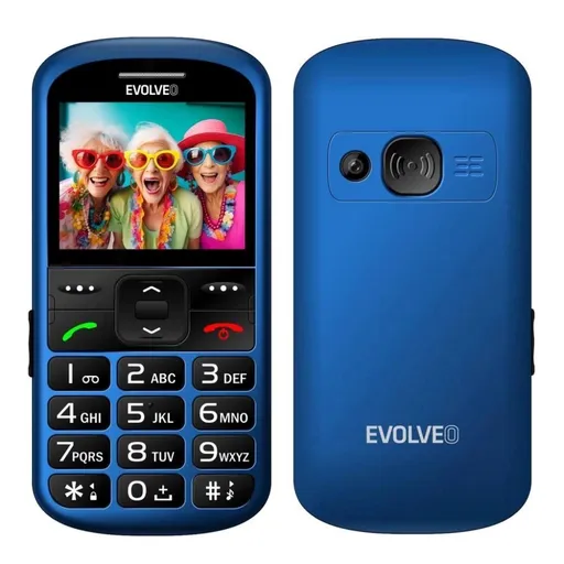 EVOLVEO EasyPhone XS, mobilný telefón pre seniorov, modrá
