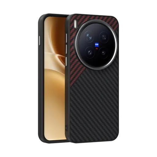 ABEEL C CARBON Ochranný kryt pre Vivo X300 Pro BLACK-RED