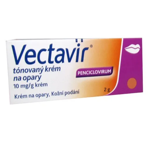 Vectavir tónovaný krém na opary crm. 1 x 2 g