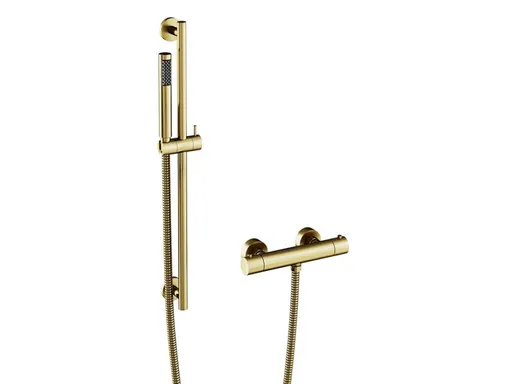 BESCO BESCO - Nástenný termostatický sprchový set VEO zlatá brúsená BABPVNTIBZ