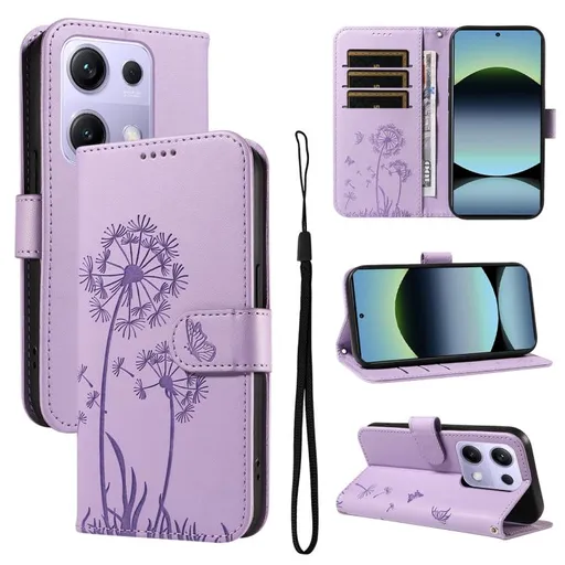 ART DANDELION Peňaženkové puzdro pre Xiaomi Redmi Note 14S fialové