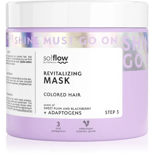 so!flow Coloured Hair Revitalizing Mask intenzívna revitalizačná maska pre farbené vlasy 400 ml