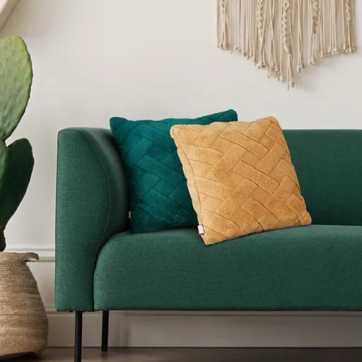 ArtFir Obliečka na vankúš CARO | tmavozelená 45 x 45 cm