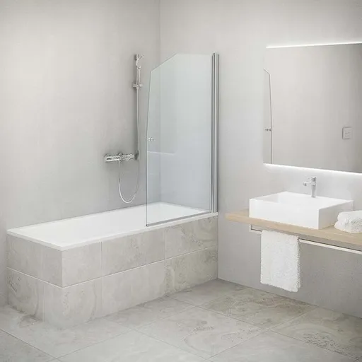 Roth DV1 vanová zástěna 140x85 cm stříbro 657-8500000-01-02