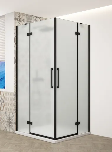 GELCO - TRINITY BLACK obdĺžnikový kút 1000x1100 rohový vstup, matné sklo, GT2210-11M-B GT2210-11M-B