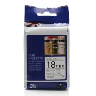 Brother originál páska do tlačiarne štítkov, Brother, TZE-N241, černý tlač/biely podklad, nelaminovaná, 8m, 18mm