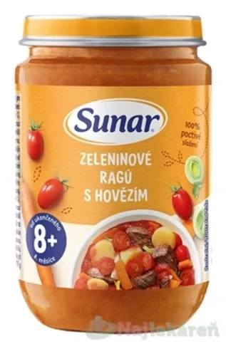 Sunar Zeleninové ragú s hovädzím 8+ 190 g