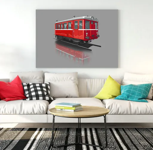 Obraz Hurvínek – motorový vozeň 131.1 (Rozmer obrazu: 120x80)