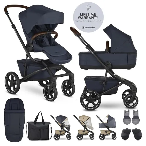 EASYWALKER SET XXL kočík kombinovaný Jimmey Indigo Blue s príslušenstvom,EASYWALKER Kočík kombinovaný Jimmey Indigo Blue XXL RWS