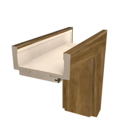 Obložková zárubňa Naturel 80 cm pre hrúbku steny 12-14 cm pravá O3DPL80P