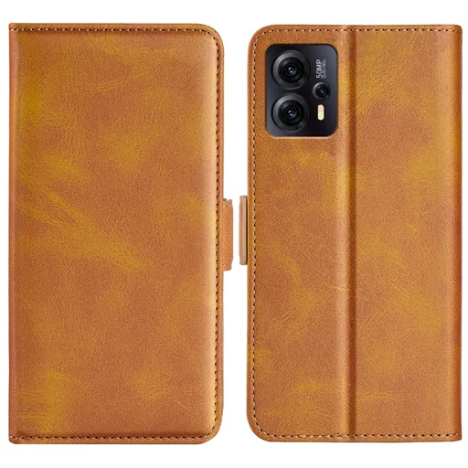 SIDE Peňaženkové puzdro pre Motorola Moto E13 svetlohnedé