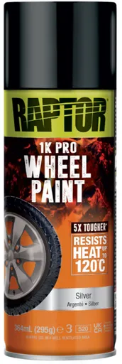 RAPTOR 1K WHEEL PAINT - Sprej na disky silver, 0,295 kg