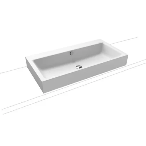 Kaldewei Puro umývadlo na dosku 3158 90x46 cm alpská biela bez otvoru pre batériu 900806003001
