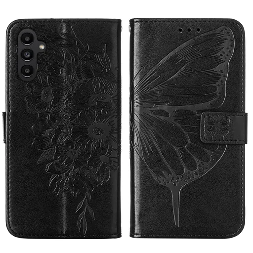 ART BUTTERFLY Peňaženkový obal pre Samsung Galaxy A25 5G čierny