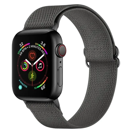 NYLON Remienok pre Apple Watch Ultra 1 / 2 / 3 (49mm) / 9 / 8 / 7 (45mm) tmavošedý