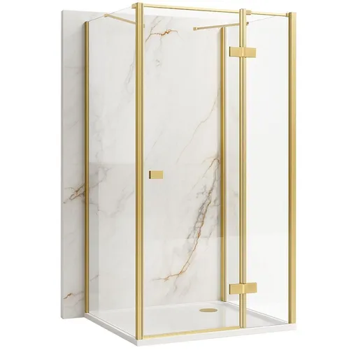REA/S - Sprchovací kút Atlas 120x100 Brush Gold vpravo KPL-K4977