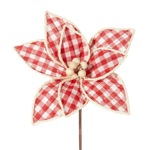ArtFir Vianočný kvet 100 | červená/biela 25 x 15 cm