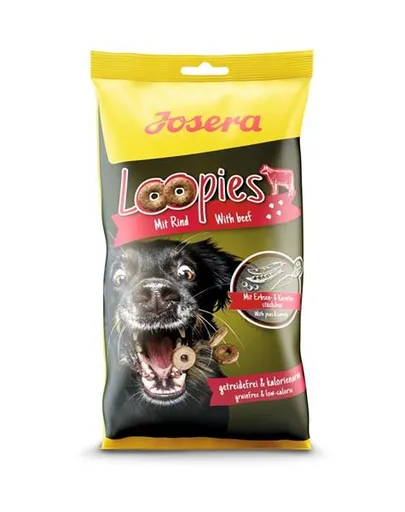 Josera Dog Loopies maškrta s hovädzím mäsom pre psy 150g