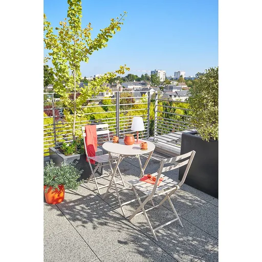 DEOKORK Záhradná kovová zostava SUNNY I. 1+2 (ivory)