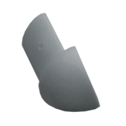 Roh k lište Profil-EU svetlo sivá, PVC, výška hrany 9 mm, LROH93