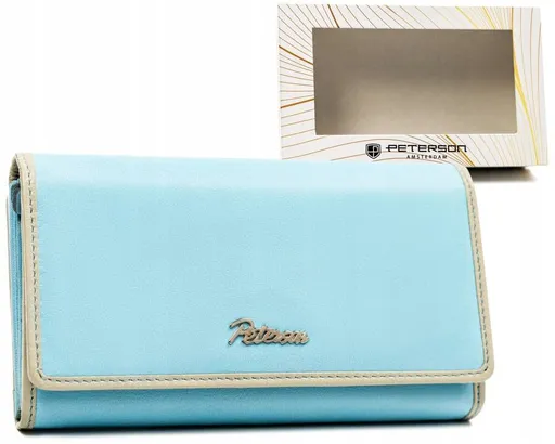 Priestranná, kožená dámska peňaženka na patentku a zips - Peterson