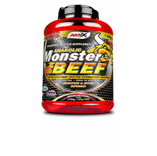 AMIX Anabolic monster BEEF 90% proteín jahoda a banán 2200 g