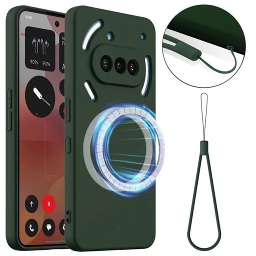 RUBBER MAGSAFE Silikónový kryt pre Nothing Phone (3a) DARK GREEN