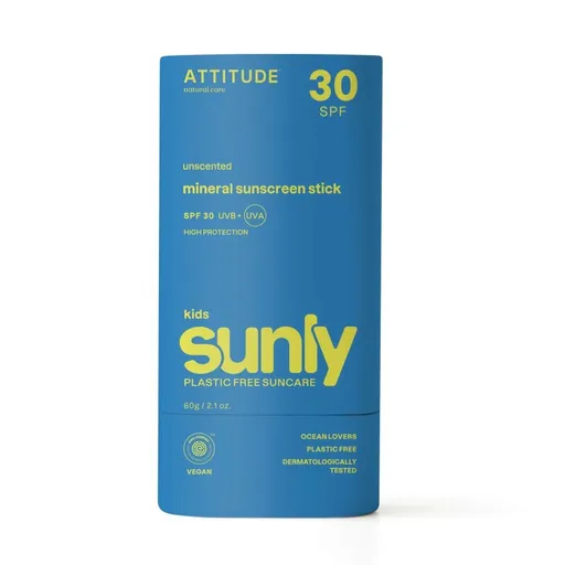 ATTITUDE Detský 100% minerálny opaľovací krém (SPF 30) bez vône 150 g