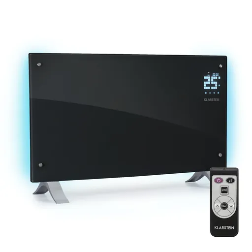 Klarstein Bornholm Curved Ambient, konvektor, 1000/2000 W, čierny