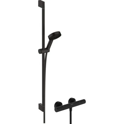 Sprchová batéria Hansgrohe Pulsify Select S so sprchovacím setom 150 mm čierna matná 24271670