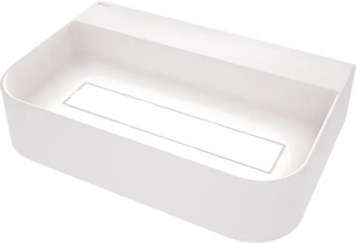 DEANTE - Umývadlo Arnika z alabastru, žula, na pracovnú dosku, s odkladacou plochou pre batériu - s krycou doskou CQA_AU6S