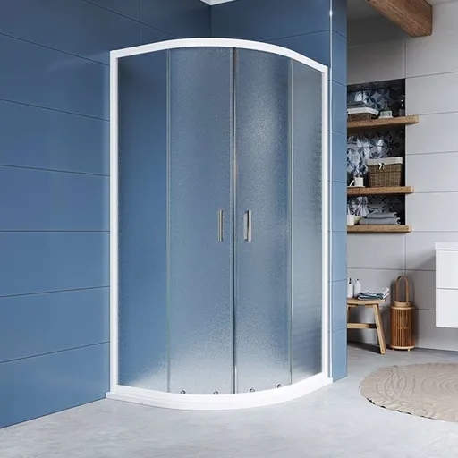 Mereo Sprchovací kút, Kora, štvrťkruh, R 550, zasúvací, 80x80 cm, biely ALU, sklo Grape CK35111Z