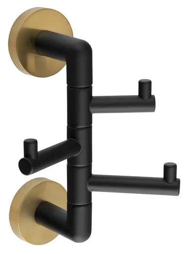 SAPHO - LARISSA trojháčik otočný, čierná/zlato mat WS063BG