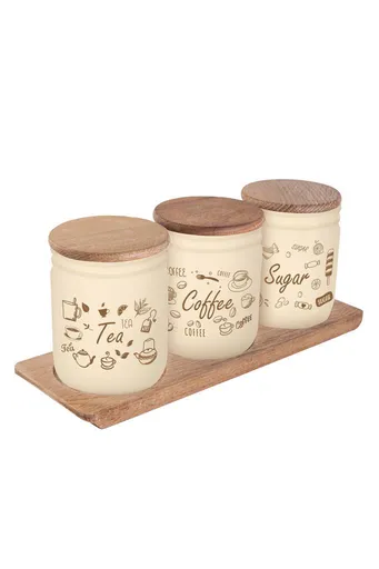 MAKRO - Dóza sada 3ks x 400ml, káva, cukor, čaj