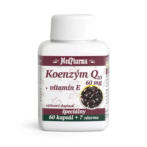 MEDPHARMA Koenzým Q10 60 mg + vitamín E 67 kapsúl