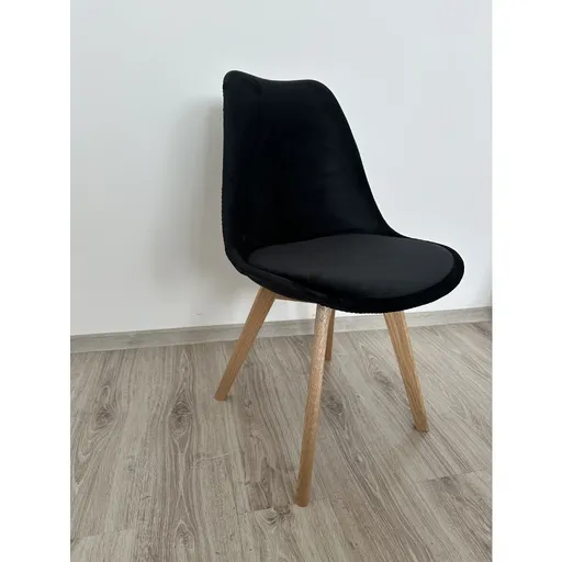 Signal Jedálenská stolička DIOR VELVET dub | čierna