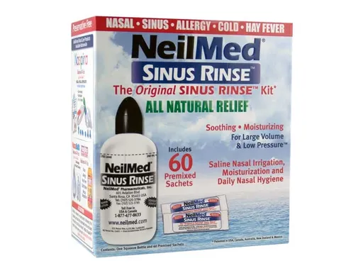 NeilMed Sinus Rinse Original Kit fľaška 240 ml + vrecúška morská soľ 60 ks, na hygienu nosa