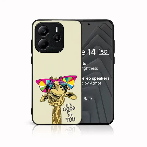 MY ART Ochranný kryt pre Xiaomi Redmi Note 14 5G GIRAFFE (180)